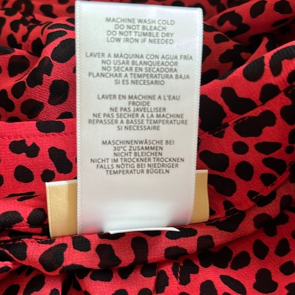 🆕 Michael Kors Women’s Animal Print Sheer Swimsuit Cover Up Sea Coral Sz Small - Picture 6 of 10